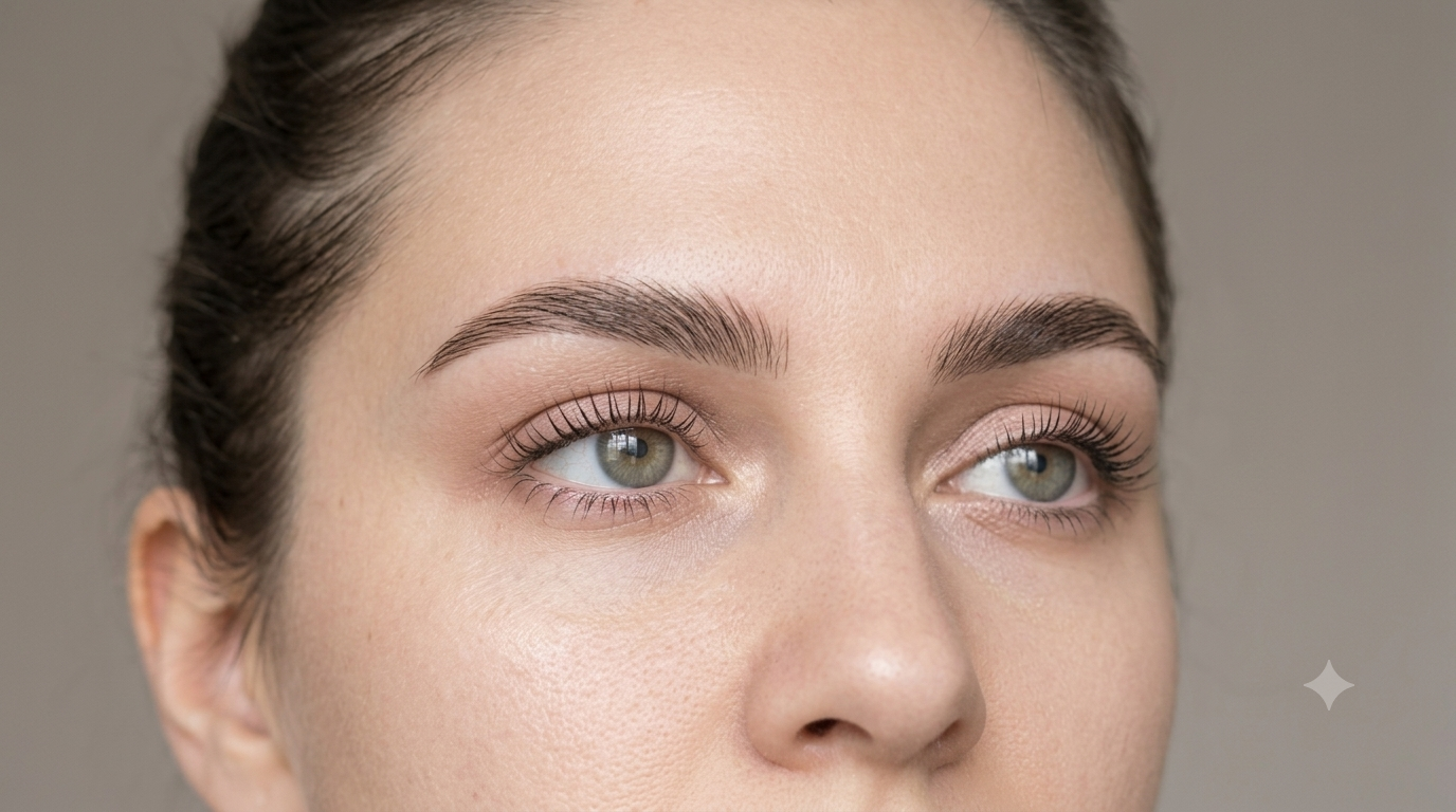 After Eyebrows & Eyelashes extensions treatment